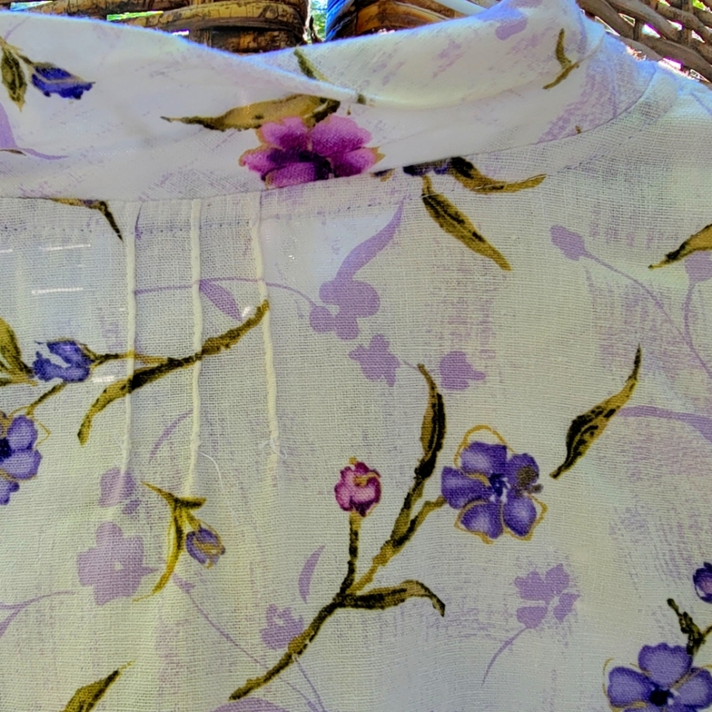 Floral Linen Shirt by Basic Threads - Picture 9 of 16